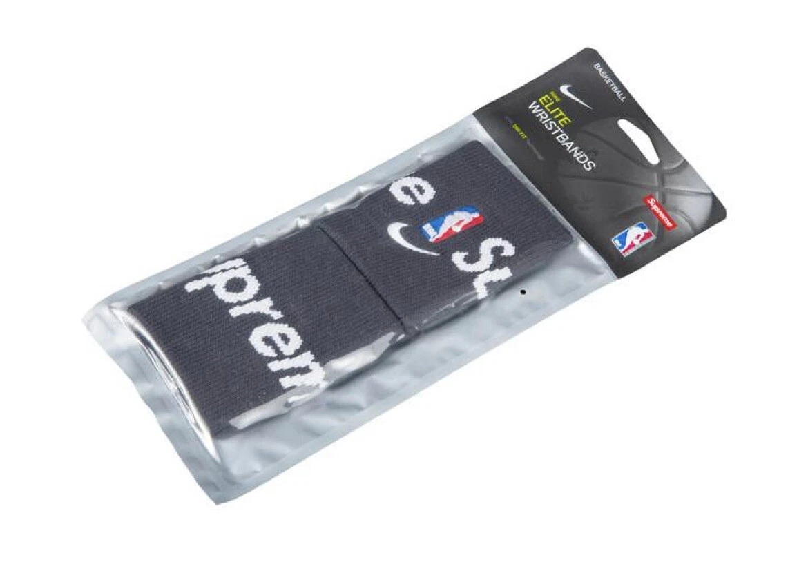 Bracelets Supreme Nike NBA neufs (pack de 2) noirs + accessoires aléatoires LIVRÉS MAINTENANT