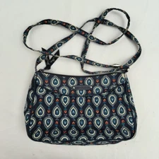 Vera Bradley Little Hipster Crossbody Tote Purse Bag Blue Spades Adjustable