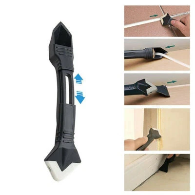 3In1 Silicone Remover Caulk Finisher Sealant Smooth Scraper Grout Kit Tools - image 1 of 4
