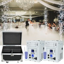 2PCS 750W Cold Spark Firework Machine DMX DJ Party Wedding Stage Effect Case