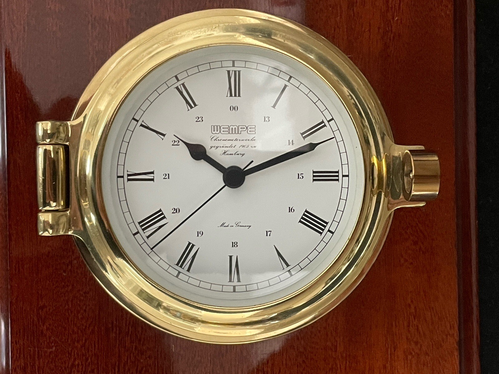 ANTIQUE VINTAGE WEMPE SHIPS MARINE BRASS CLOCK & BAROMETER eBay