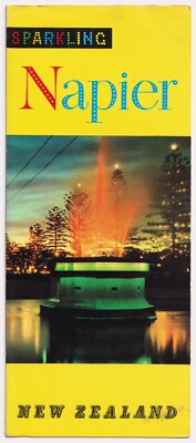 Vintage Napier Hawkes Bay Neuseeland Reise Tourist Prospekt 50er / 60er Jahre
