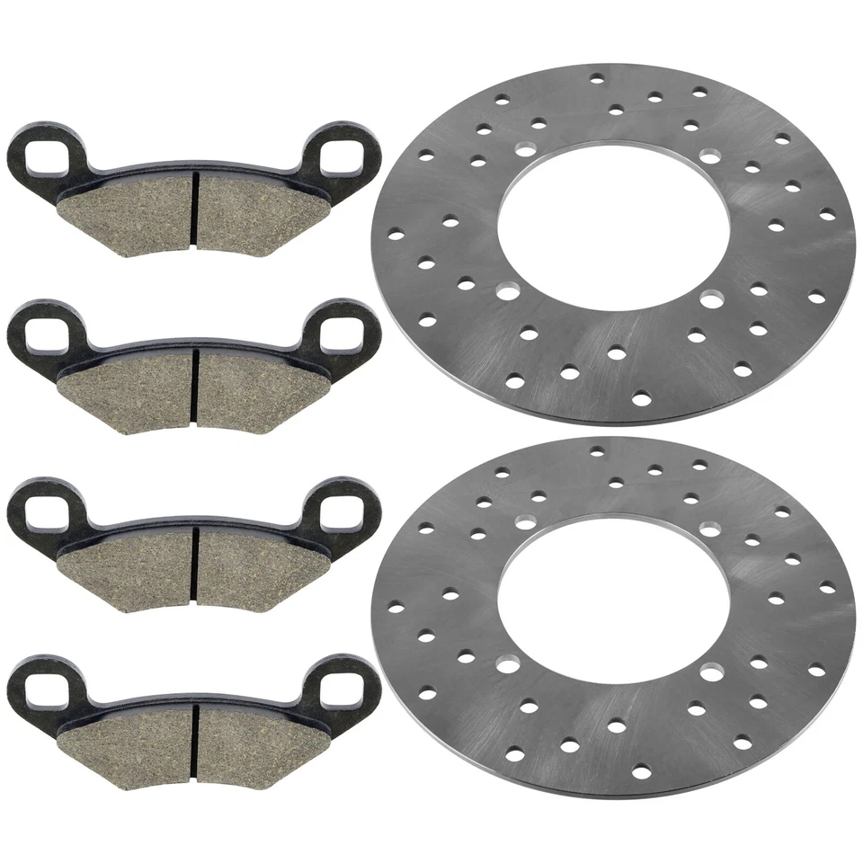 2 Rear Brake Disc Rotor w/ Pads for Polaris RZR S 800 2010 2011 2012 2013 2014 - Image 4 of 4