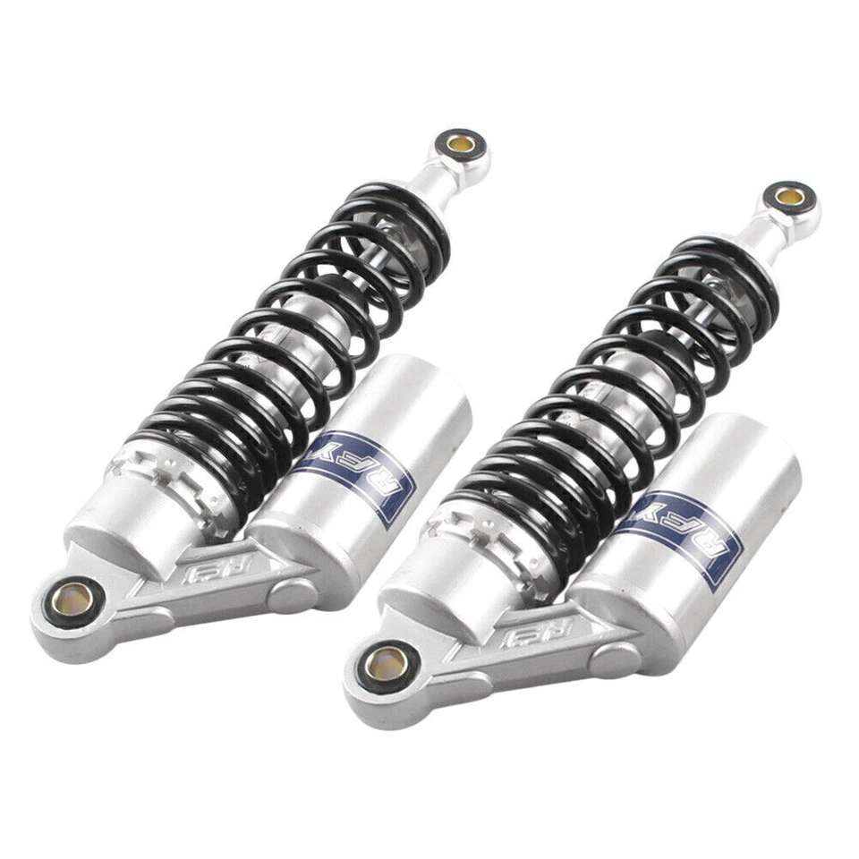 320mm Pair Motorcycle Rear Shock Absorbers For Honda Silver & Black Foto 3 de 4