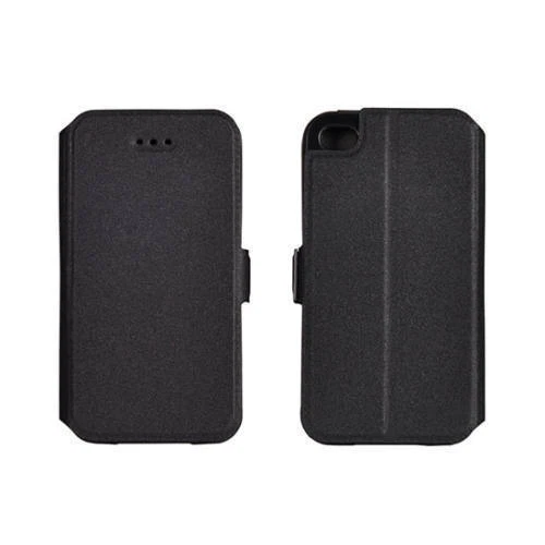 Moozy - Cover Per Lg Q6, Nero - Custodia A Libro Flip Smart Magnetica Con Appoggio E Porta Carte 4752119100282