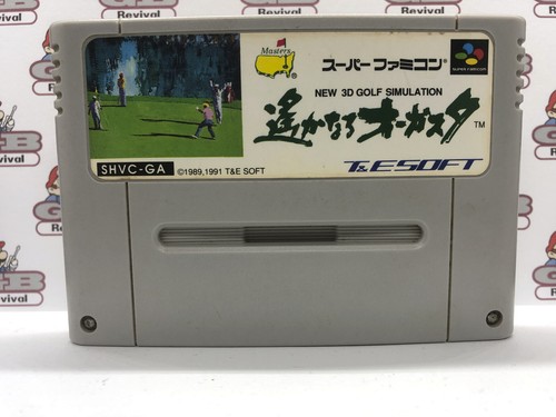 Cartucho de juego japonés genuino Harukanaru Augusta golf Nintendo Super Famicom - Imagen 2 de 5