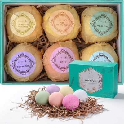 (6-Pack) APRILIS Bath Bombs infused with Premium Essential Oils Set FAST!