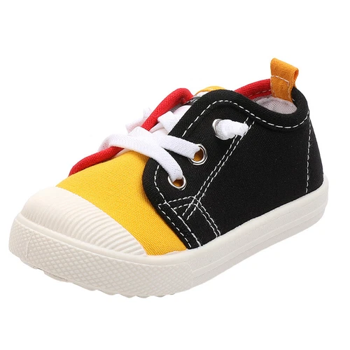 Kinder Jungen Mädchen Casual Pumps Canvas Low-Top Flache Trainer Bunte Schuhe - Bild 4 von 32