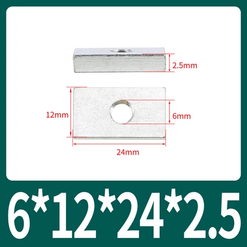 Rechteckige Vierkantmuttern Gleitblöcke für Alu Zubehör, mechanische Ausrüstung - Picture 46 of 73