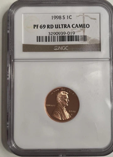 1998-S 1C Proof Lincoln Memorial Cent NGC PF 69 RD Ultra Cameo | PR