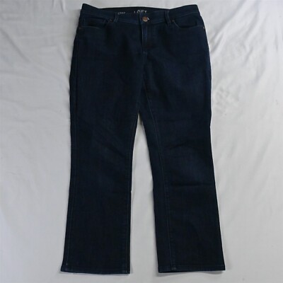 LOFT 28 / 6 Modern Kick Crop Dark Rinse Stretch Denim Womens Jeans