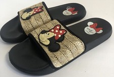 Disney Minnie Mouse Women  s Slides/Sandals. Bamboo Design. Size 6