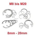 Circlip M8 to M20 DIN 472 Internal, Seeger Ring, Stainless Steel A2, 8mm - 20mm