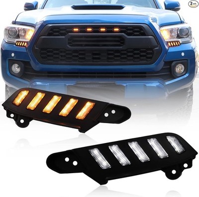 White/Amber LED Front Side Marker Headlight Daytime SIDE MARKER 16-23