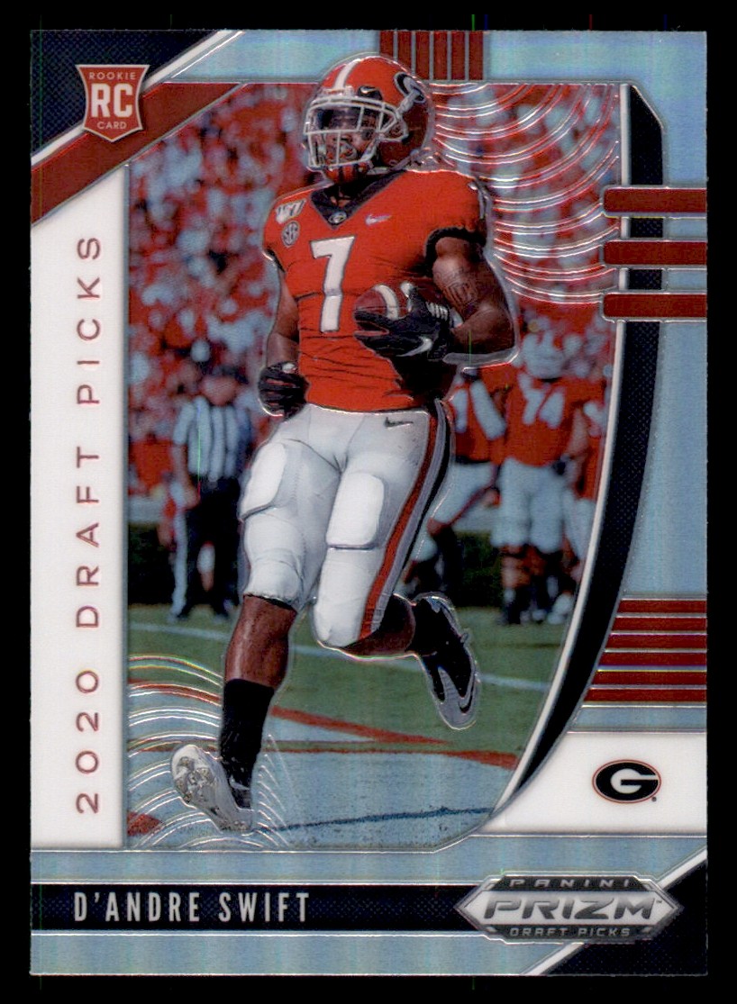 2020 Panini Prizm Draft D'Andre Swift Silver Prizm Rookie RC #120 Football Card