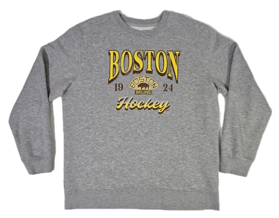 Fanatics BOSTON BRUINS HOCKEY 1924 Throwback Retro Logo Sweatshirt Adult XL NHL - Image 2 of 4