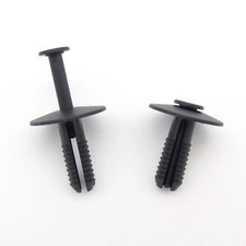 FIT FORD Black Plastic Push Rivet Bumper Trim Clips