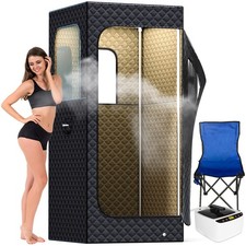 Adamson Full Size Portable Steam Sauna - New - Indoor Sauna Tent for Home Spa...