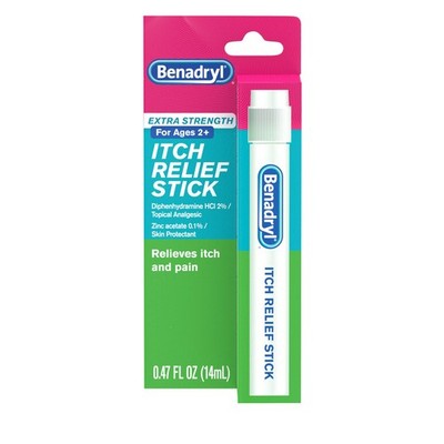 Itch Relief Stick Extra Strength Bug Bites Rashes .47oz Portable Mosquito