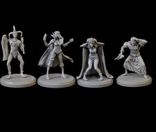 30mm Base Resin 4 fantasy warriors kingdom death Unpainted Unassembled