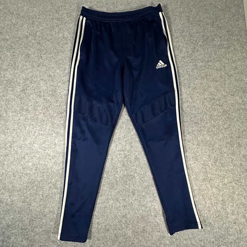Adidas Track Pants Womens Large Blue Tiro Training Soccer Joggers 3-Stripe