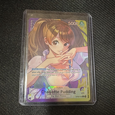 One Piece CCG Charlotte Pudding Leader OP08-058 Alt Art Foil EN
