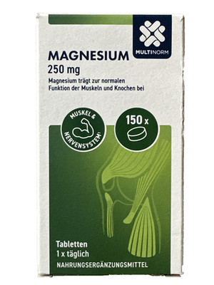 Multinorm Magnesium, 250 mg, 150 Tabletten, 112 g, neu&ovp