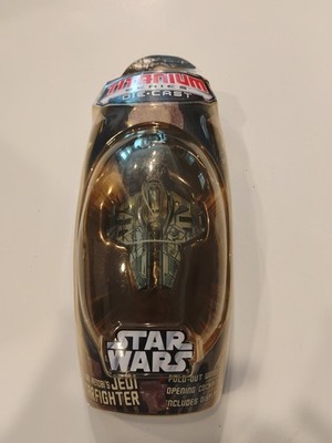 NIBStar Wars Titanium Series (2006) Obi-Wan Kenobi Jedi Starfighter Die Cast Toy