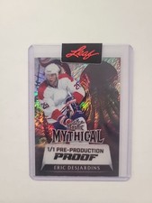 Eric Desjardins 1/1 Leaf Pre Production Proof Silver Mythical Canadiens
