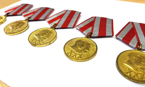 SET 5 VINTAGE SOVIET RUSSIA AWARD USSR 30 YEARS RED ARMY AND NAVY STALIN LENIN - Picture 8 of 12
