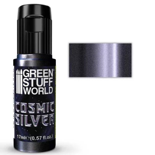 Green Stuff World GSW6283 - Acrylic Metal Paint - Cosmic Silver 17ml - New