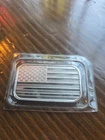 American Flag One Troy Ounce Silver Bar - In Original Plastic .999 Fine