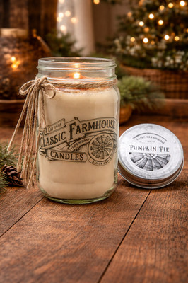 Pumpkin Pie 14 oz Mason Jar Candle