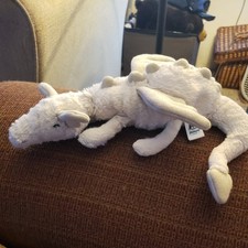 Jellycat Little Snow Dragon Authentic White Retired Plush Small 12"