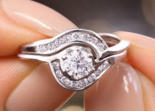 1 Ct Round Moissanite Ring Diamond Look 925 Silver Wedding Promise Ring Size 7