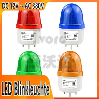 LED Blinkleuchte Warnlicht Blitzleuchte Rundumleuchte Buzzer -DC 12V~ AC 380V - Bild 1 von 4