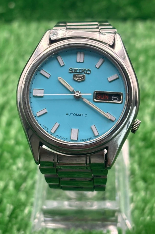 Vintage Seiko 5 Automatic || Blue Dial || Men's Vintage Watch || - image 2 of 4