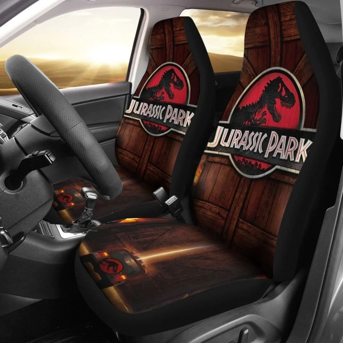 Jurassic Park 1993 Car Seat Covers, Gift Idea For Fans.