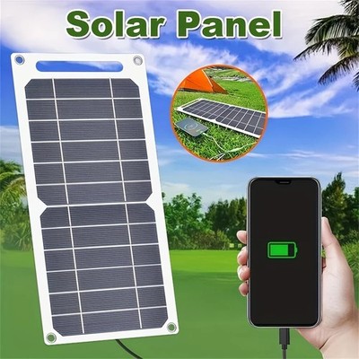 20W 10W  5V Solar Panel Power Bank USB Phone Charger Outdoor Camping Waterproof
