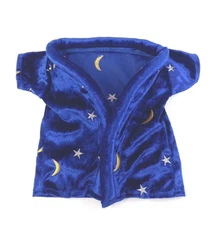 Bear Mill Clothes Merlin Robe Blue Gold Color Stars Moon Vintage 90s 00s