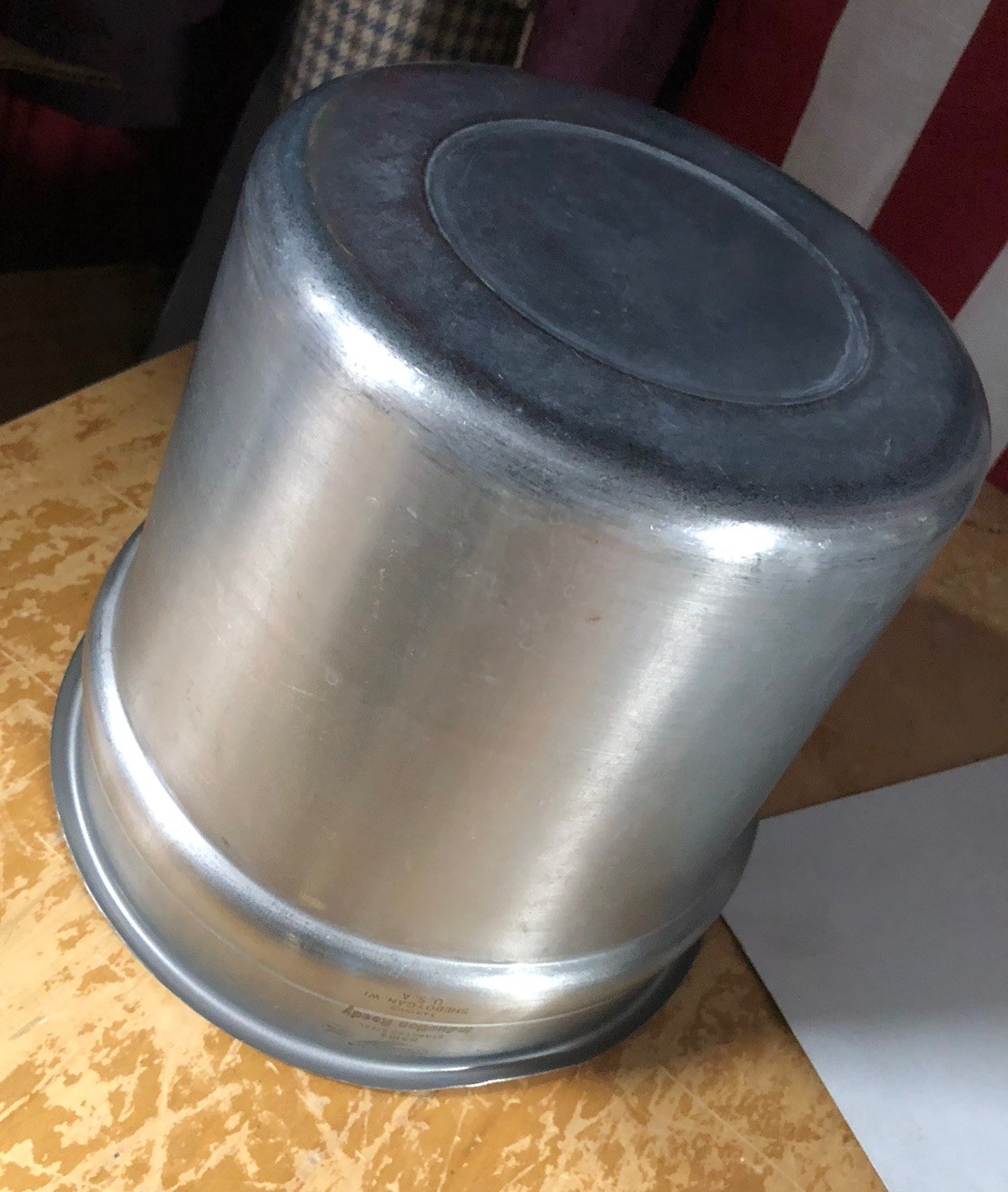 Vtg USA VOLLRATH 88184 Induction Ready 7 Quart Inset Pan & Hinged Cover 47488