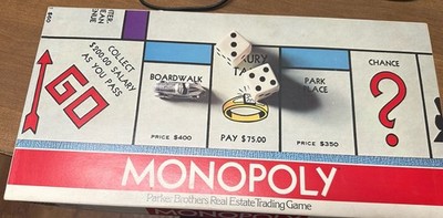 Vintage 1975 Monopoly No.9 Board Game Parker Brothers