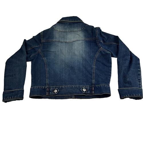 Vtg Bongo Jeans Womens Short Jean Jacket Western Cowgirl Blue Denim XL 42" Bust - Picture 2 of 15