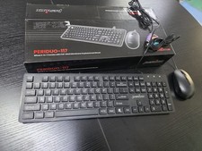 Perixx PERIBOARD-117P Wired PS2 Full Size Keyboard - Big Print Letters - Blac...