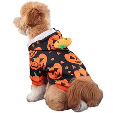 ANIAC Halloween Dog Hoodies Pumpkin Cat Costume Warm Puppy Large, orange