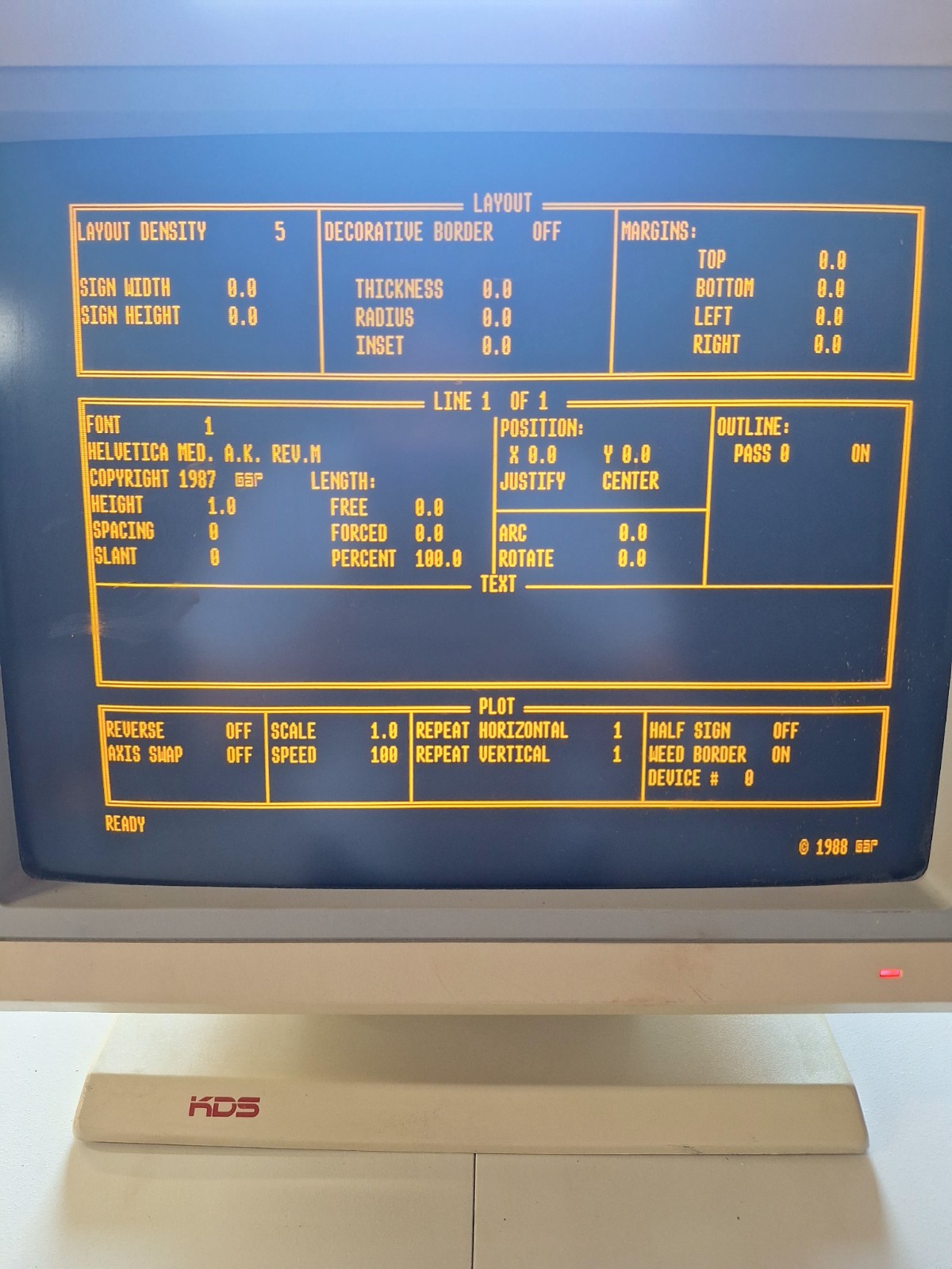 Gerber GSP Sprint Vinyl Cutter / Plotter, 