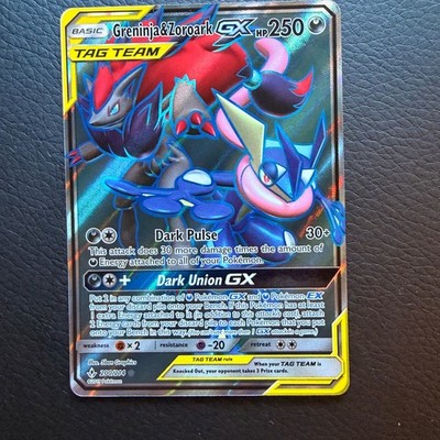 Pokémon TCG Greninja und Zoroark GX Tag Team Full Art Unbroken Bonds 200/214