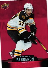 2020-21 Upper Deck Tim Hortons Hockey Patrice Bergeron DC-36 Red Die Cut