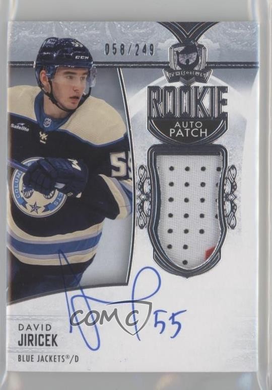 2022 Upper Deck The Cup 58/249 David Jiricek #111 RPA Rookie Patch Auto RC st2