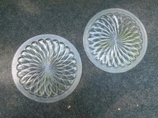 8 Pair Unbranded Headlight Glass Lens 1910s 1920s Brass Era Depress Glass